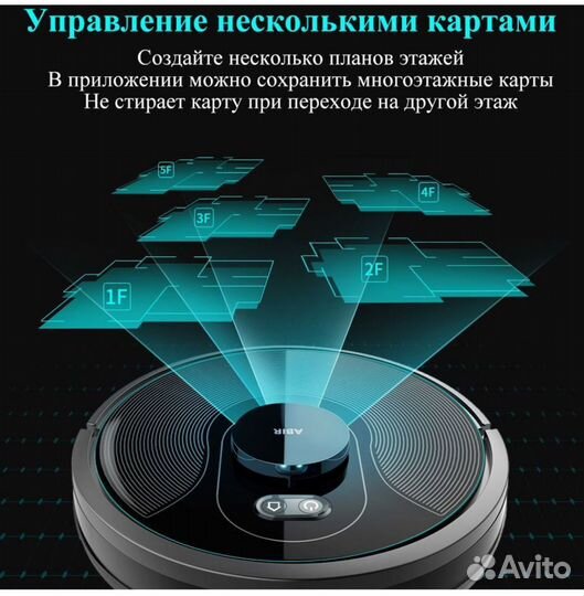 Робот пылесос abir X8 с влажной и сухой уборкой