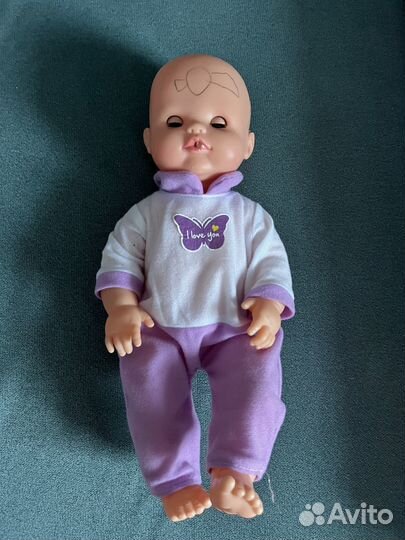 Пупс большой с переноской-качалкой