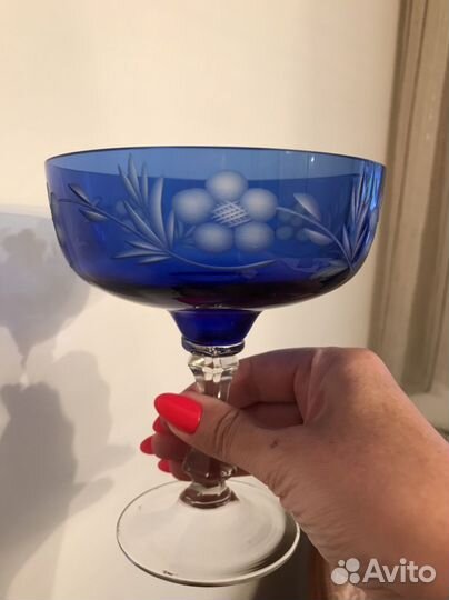 Вазочка кобальт Винтаж СССР