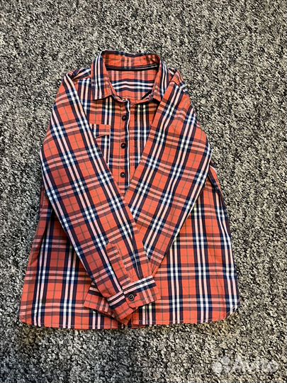 Рубашка в клетку для мальчика р-р 140