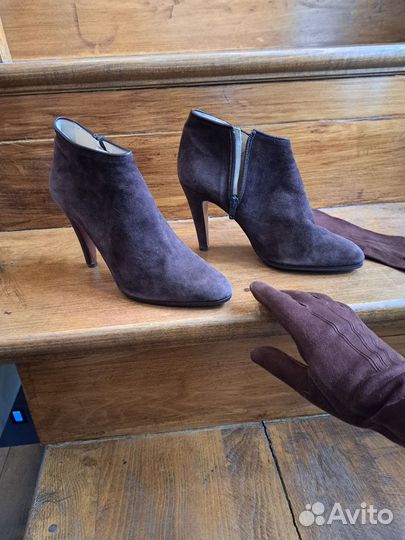 Ботильоны винтаж замша 38-39 рр