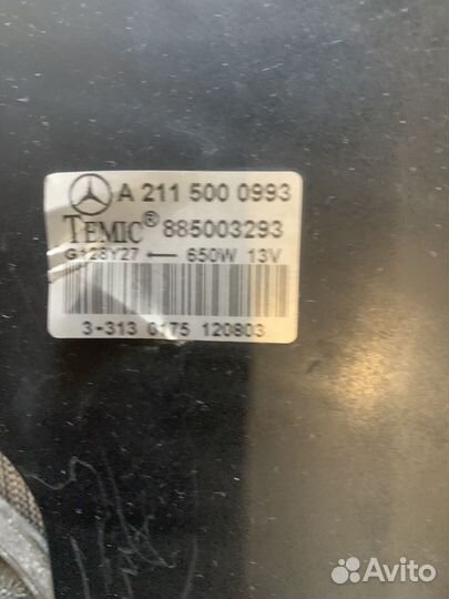Вентилятор радиатора mercedes w211