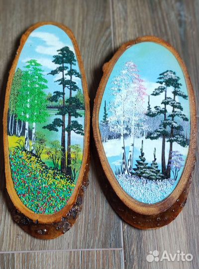 Картина на спиле дерева