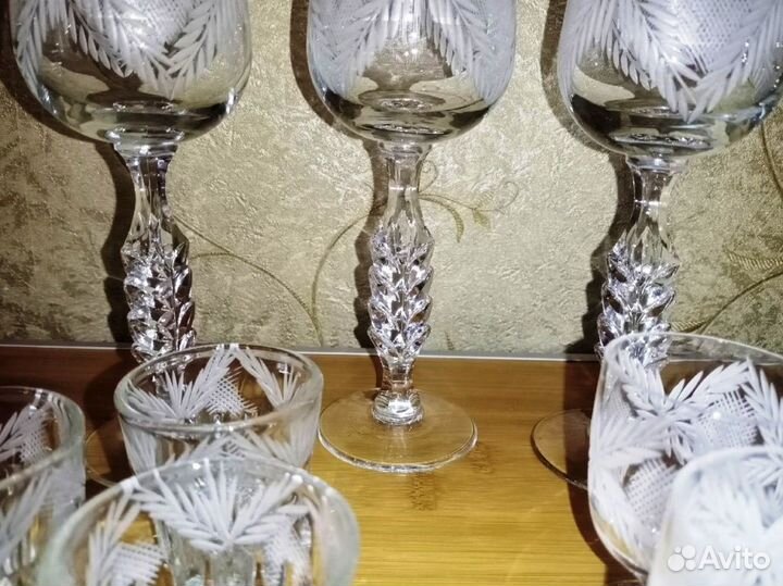 Набор из хрусталя - рюмки, стопки