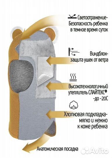 Шапка шлем чудо кроха