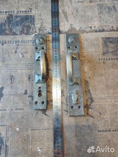 Дверные ручки старинные. Латунь. бронзацаризм