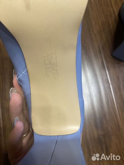 Ботильоны (Ботинки) женские Zara кожа