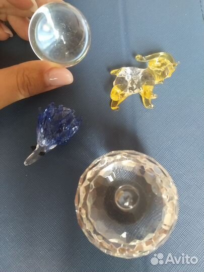 Фигурки из стекла, хрусталя