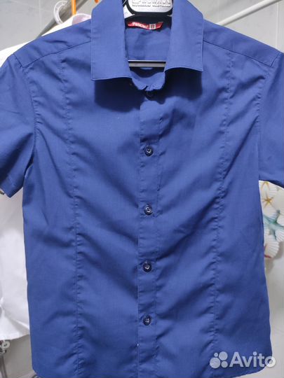 Рубашки пакетом 122-128 + пиджак