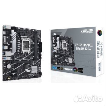 Asus prime B760M-K D4, Socket 1700 новая с гаранти