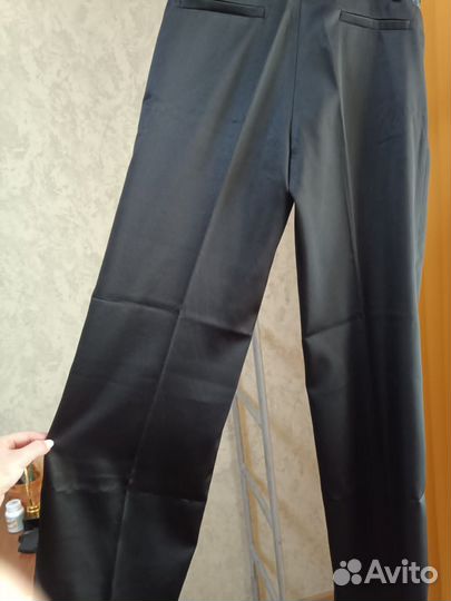 Атласные плотные брюки