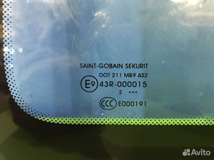 Стекло заднее правое Peugeot Partner b9