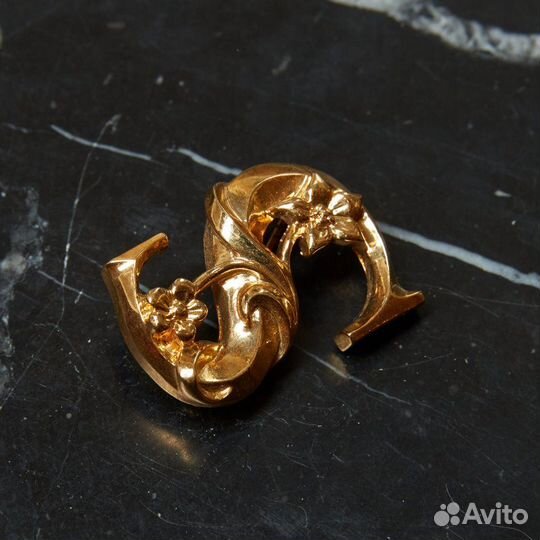 Брошь винтаж Буква S Avon