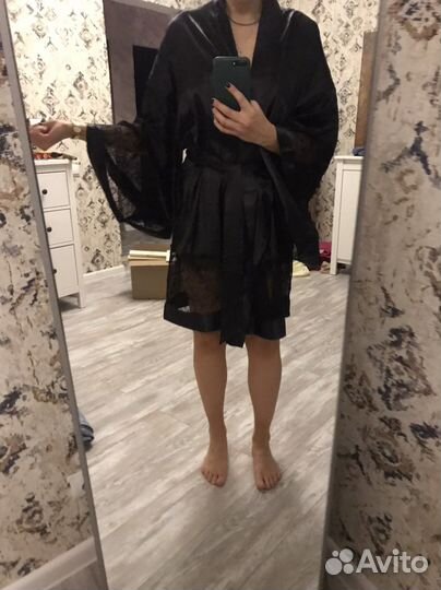 Халат женский шелковый