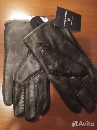 Мужские кожаные перчатки новые