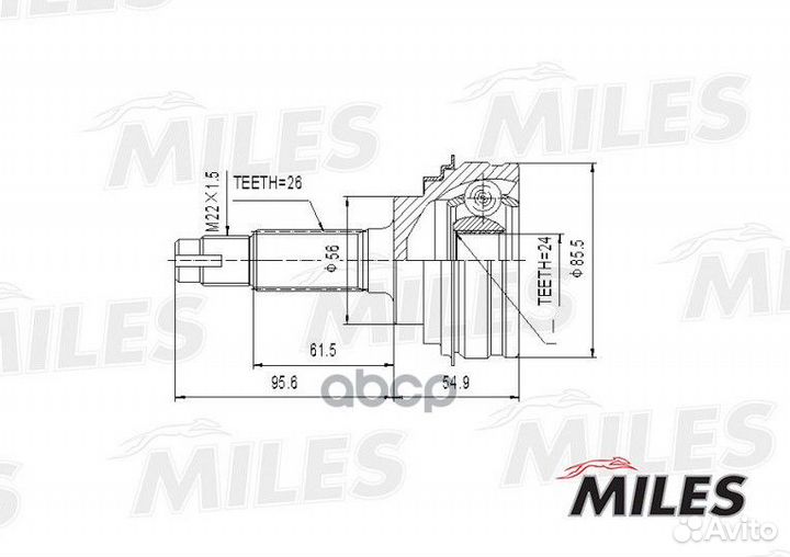 GA20497 miles шрус наружний GA20497 Miles