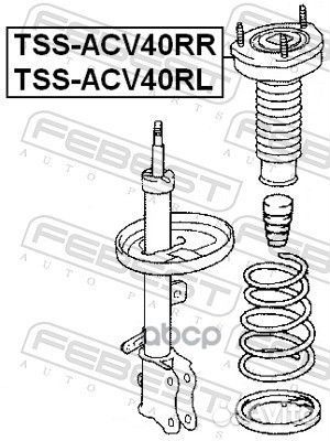 Опора амортизатора toyota camry 06-11 зад.прав