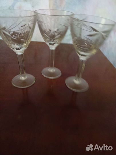 Фужеры, бокалы, стаканы СССР. Хрусталь. Винтаж