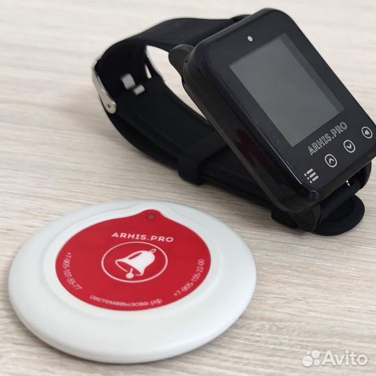 Пейджер-часы для вызова персонала и кнопки вызова