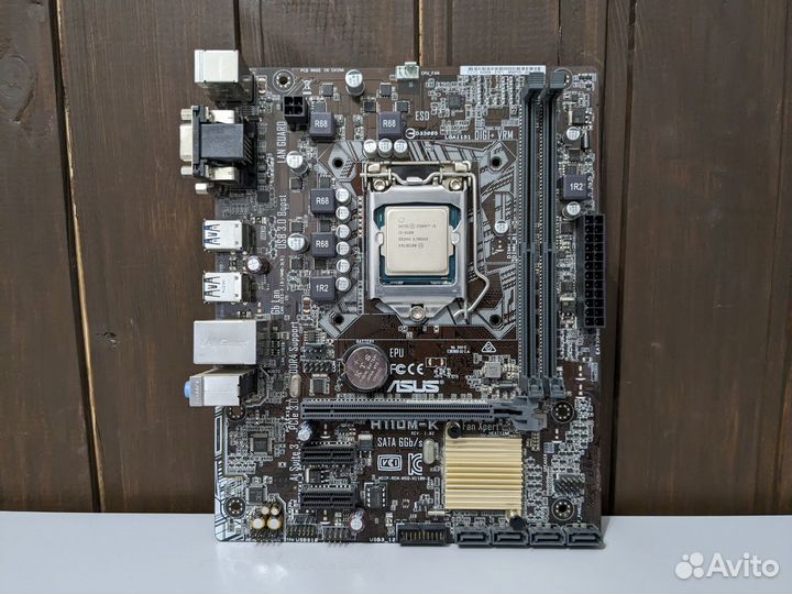 Комплект i3 6100 + Asus H110M-K + Кулер