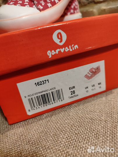 Кеды для девочки garvalin