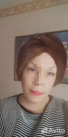 Шапка-чалма норковая