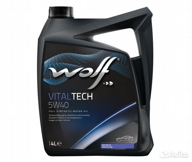 Масло моторное 5w40 Wolf Oil Vitaltech 4 л