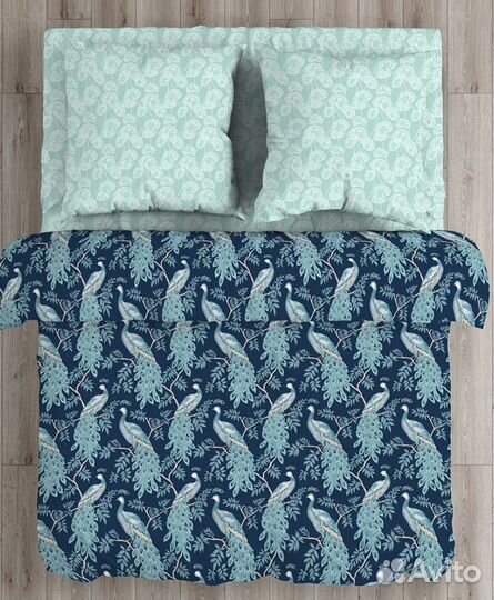 Белье постельное Олени / Совы 1,5 спальное