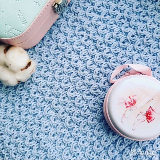 Вязаный детский плед (на выписку)