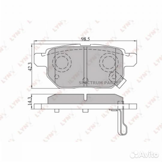 Колодки тормозные дисковые зад lynxauto BD7543