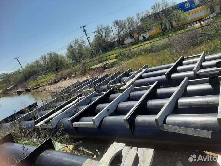 Понтон из пластиковых труб