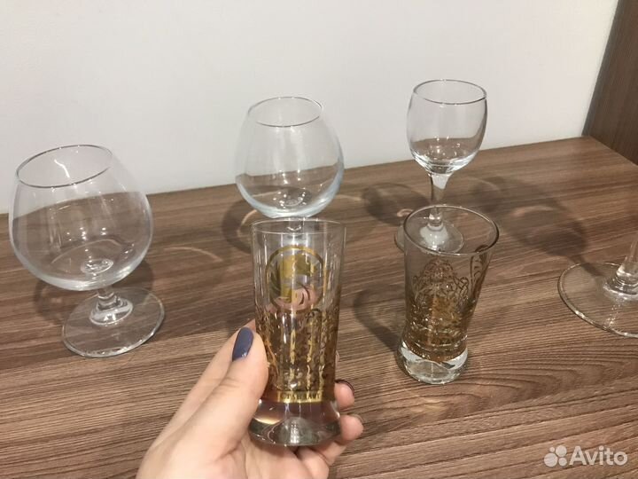 Бокалы фужеры рюмки