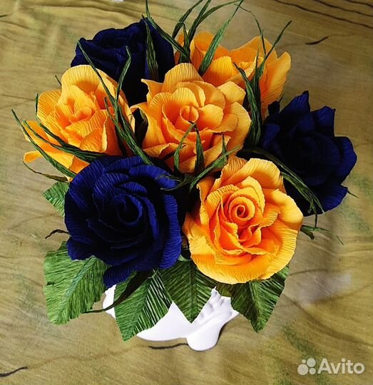 Букеты, поделки из гипса и бумаги