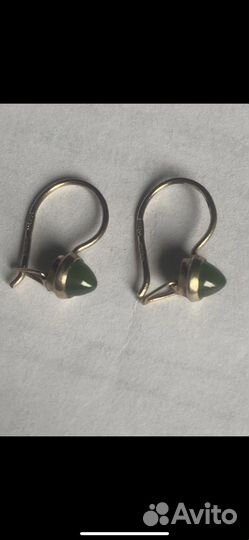 Серебряные серьги СССР 875 пробы