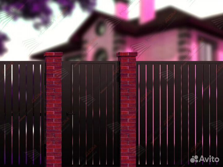 Забор из металла Классика