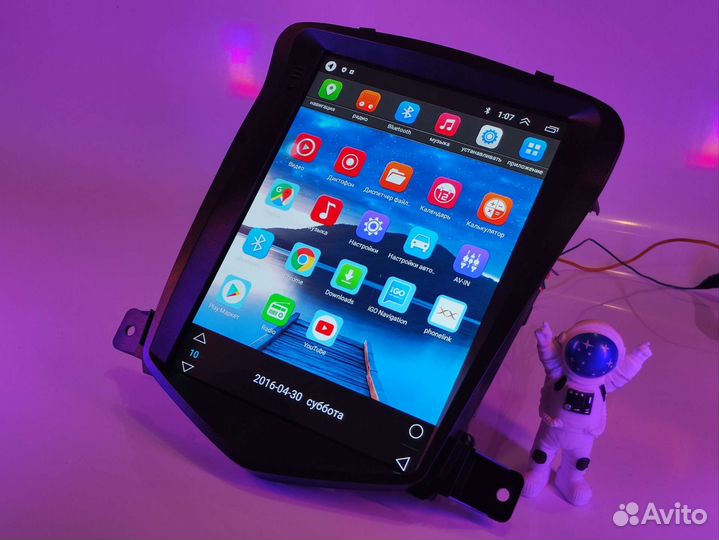 Магнитола chevrolet cruze, тесла стиль, новая