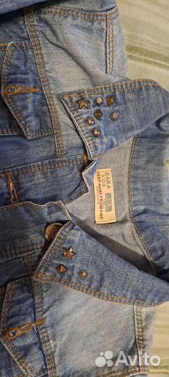 Джинсовая куртка zara для девочки 128
