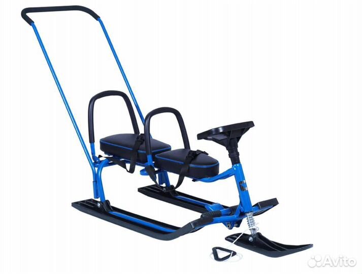 Снегокат разборный для двоих с толкателем Россия +