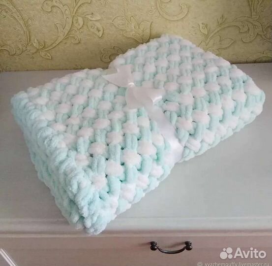 Плед детский вязаный ручная работа