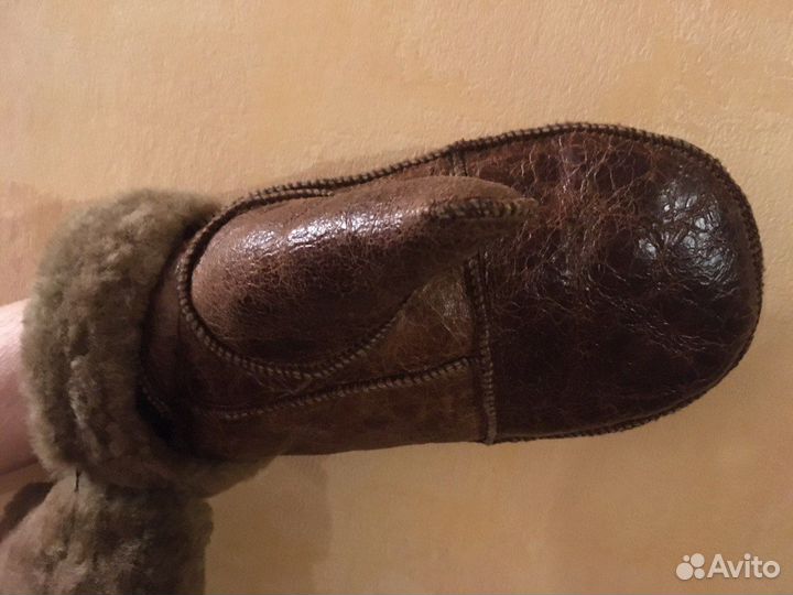 Рукавицы варежки из натуральной меховой овчины