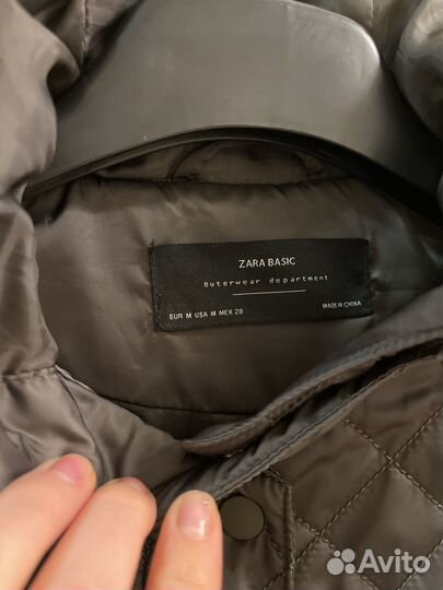 Стеганное пальто zara m