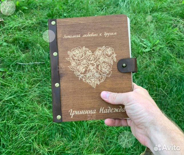 Деревянный ежедневник / блокнот из дерева