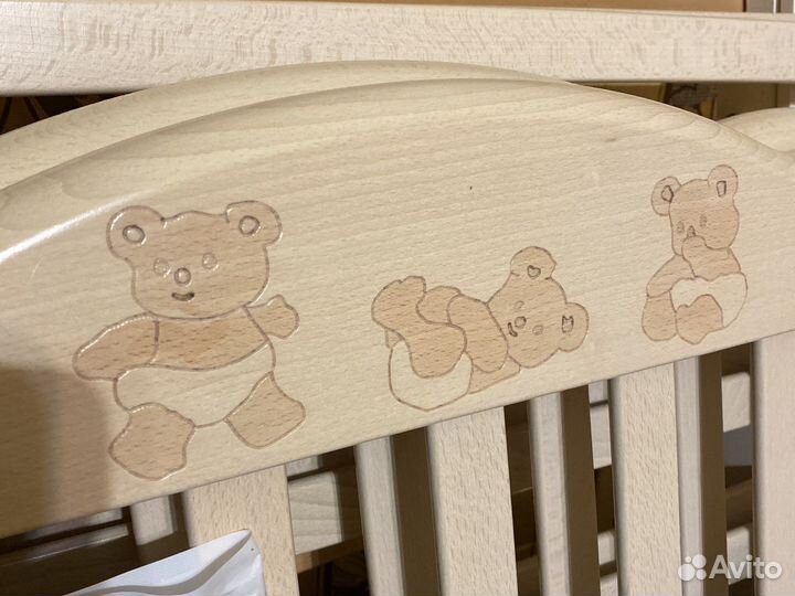 Кроватка Италия bambolina +бортики+матрас