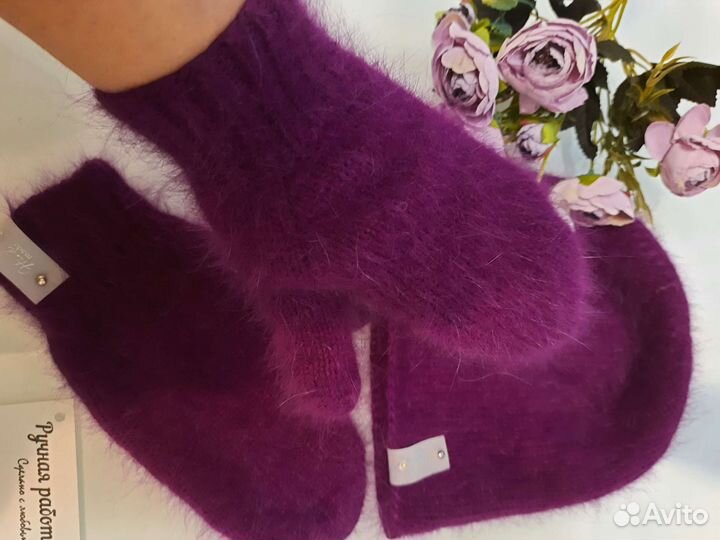 Комплект из Пуха норки, ангорки ручная работа