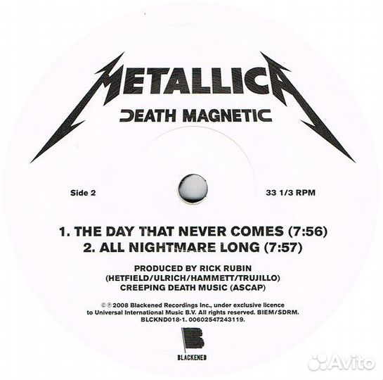 Виниловая пластинка Metallica, Death Magnetic
