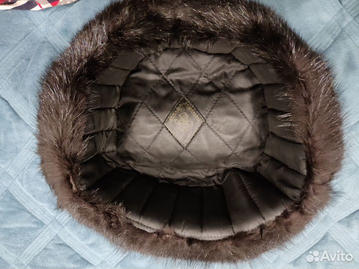 Шапка норковая ушанка комбинированная мужская