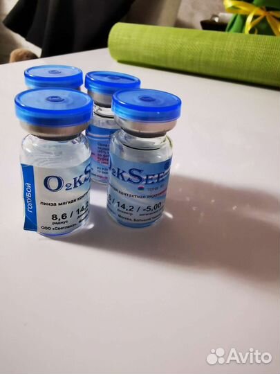 Линзы контактные - 5.0 голубые