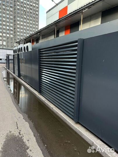 Забор жалюзи из металла