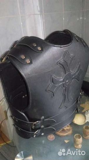 Байкерская кожаная кираса