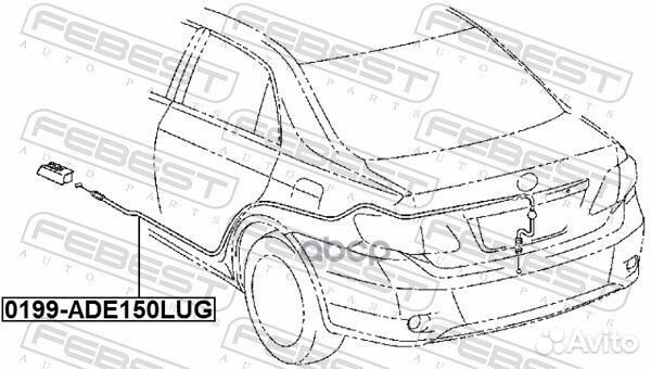 Тросик привода замка открывания багажника toyot